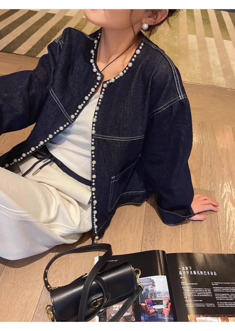 Dark Blue Denim Jacket Women Spring Fall New Style — feature 16