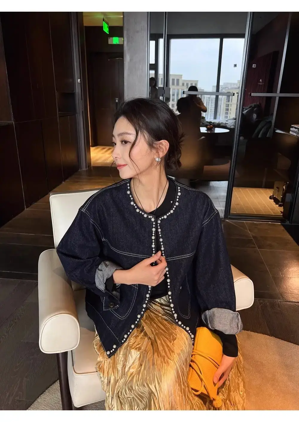 Dark Blue Denim Jacket Women Spring Fall New Style — feature 17
