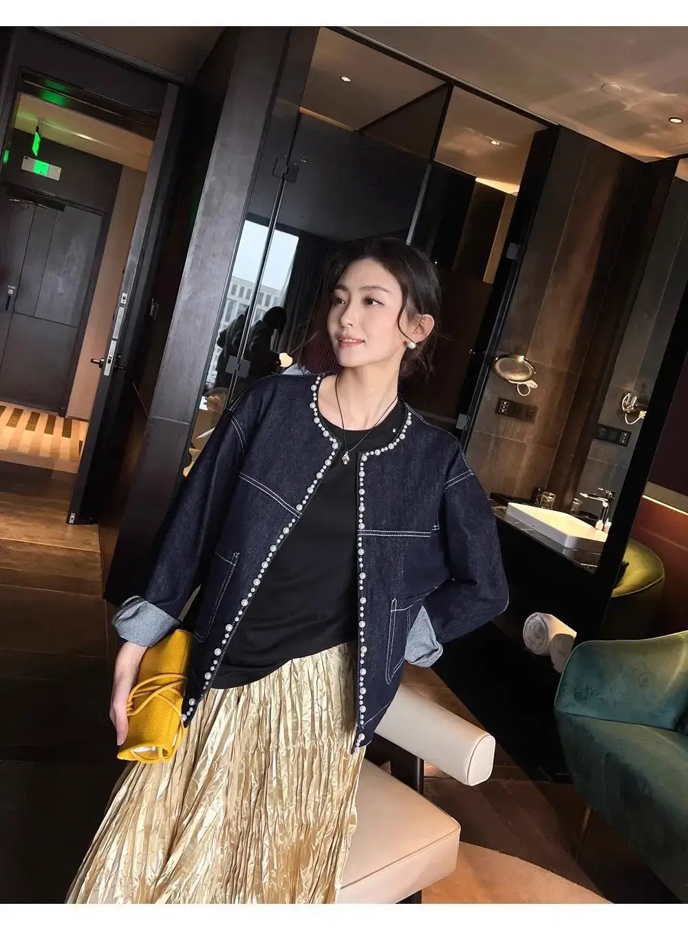 Dark Blue Denim Jacket Women Spring Fall New Style — feature 18