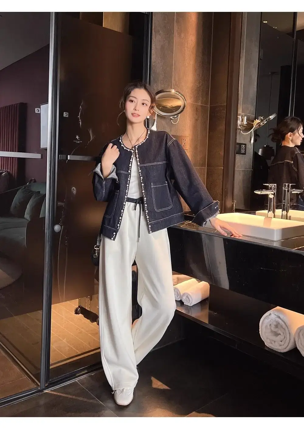 Dark Blue Denim Jacket Women Spring Fall New Style — feature 26