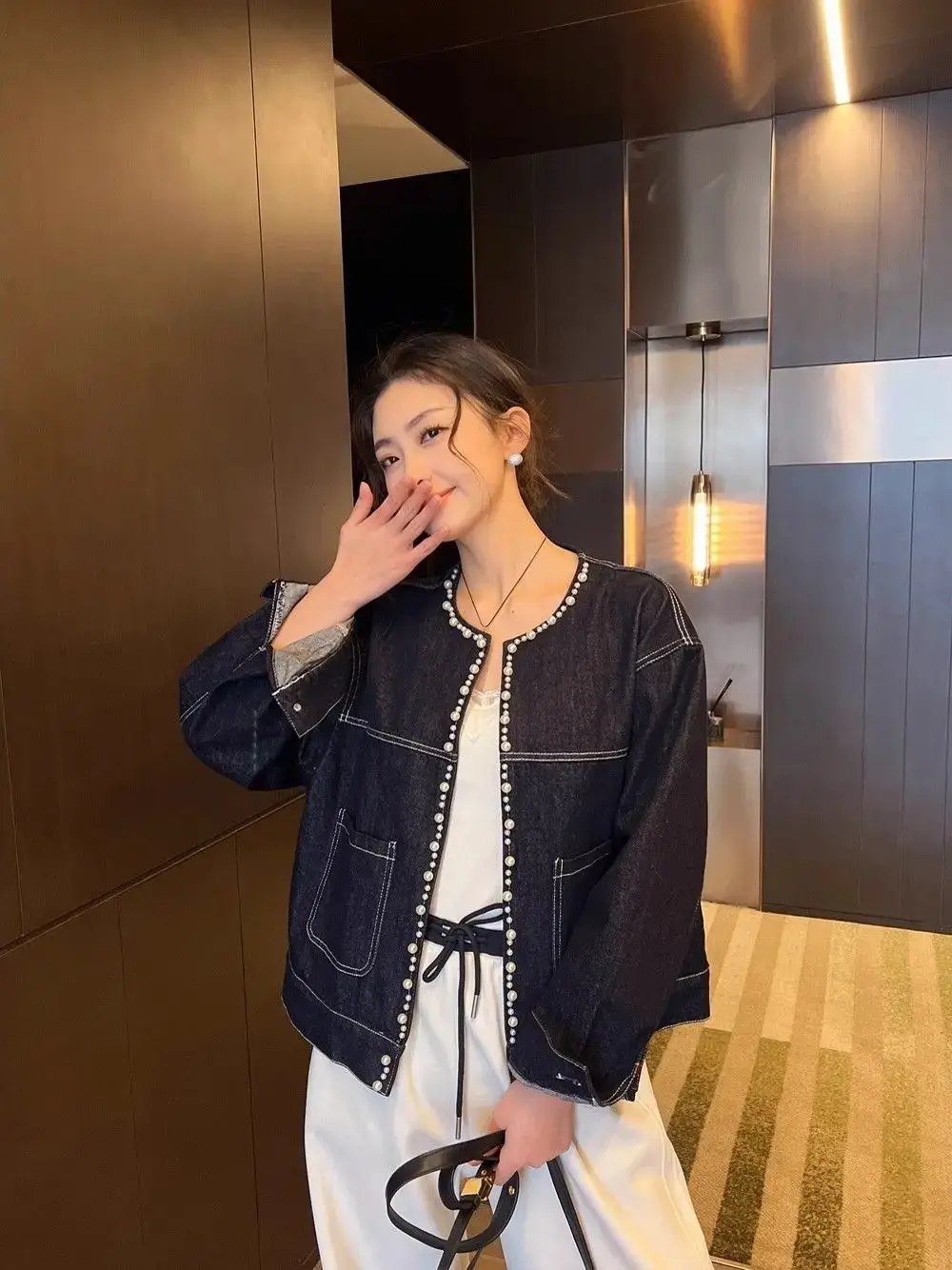 Dark Blue Denim Jacket Women Spring Fall New Style — feature 34