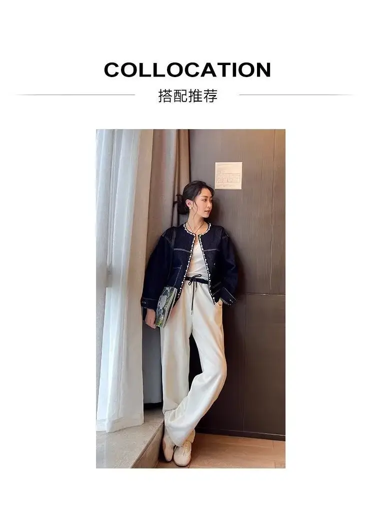 Dark Blue Denim Jacket Women Spring Fall New Style — feature 6