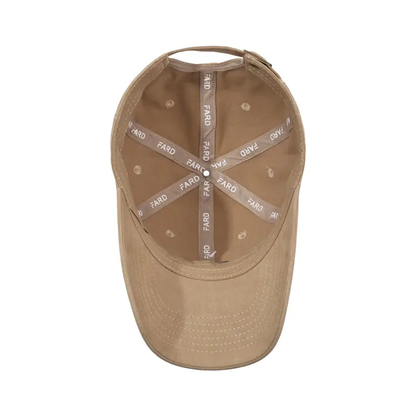 Men's Brown Embroidered Baseball Cap with Curved Brim - Image 9