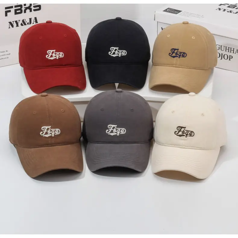 Men's Brown Embroidered Baseball Cap with Curved Brim — feature 8