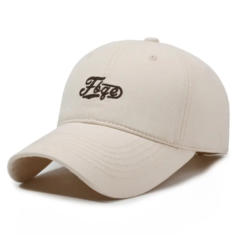 Men's Brown Embroidered Baseball Cap with Curved Brim - Image 5