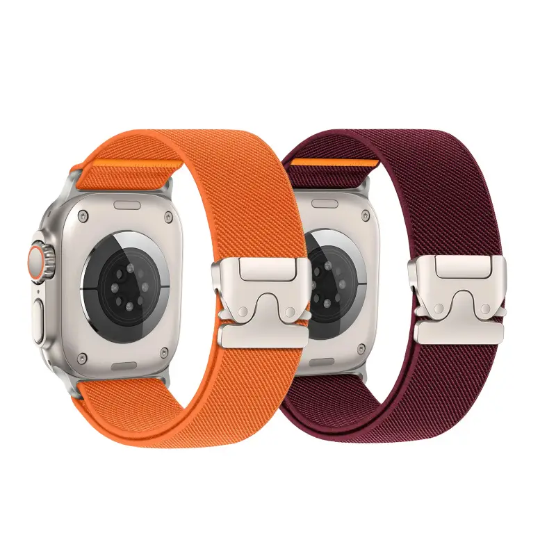 Suitable for Apple Watch Nylon Elastic Strap with Fashionable Parachute Buckle, Versatile and Practical