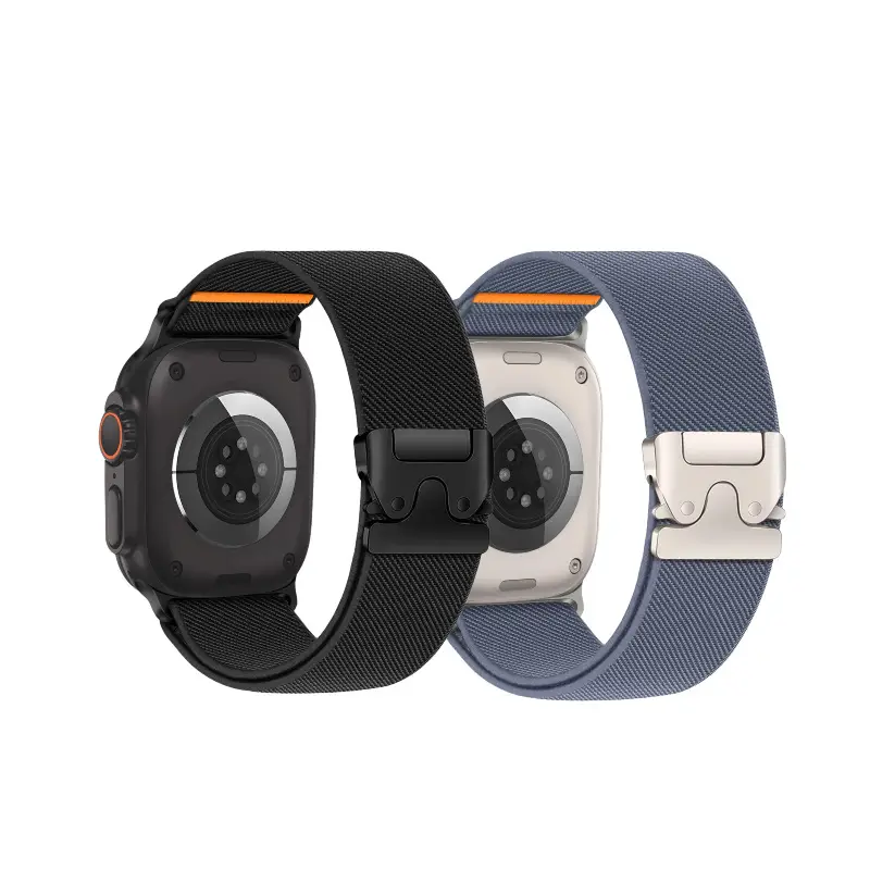 Suitable for Apple Watch Nylon Elastic Strap with Fashionable Parachute Buckle, Versatile and Practical