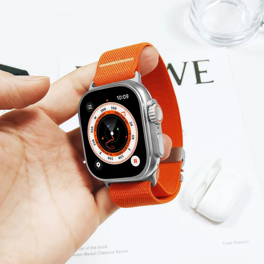 Suitable for Apple Watch Nylon Elastic Strap with Fashionable Parachute Buckle, Versatile and Practical — feature 5