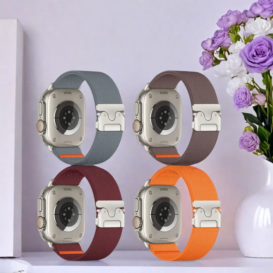 Suitable for Apple Watch Nylon Elastic Strap with Fashionable Parachute Buckle, Versatile and Practical — feature 9