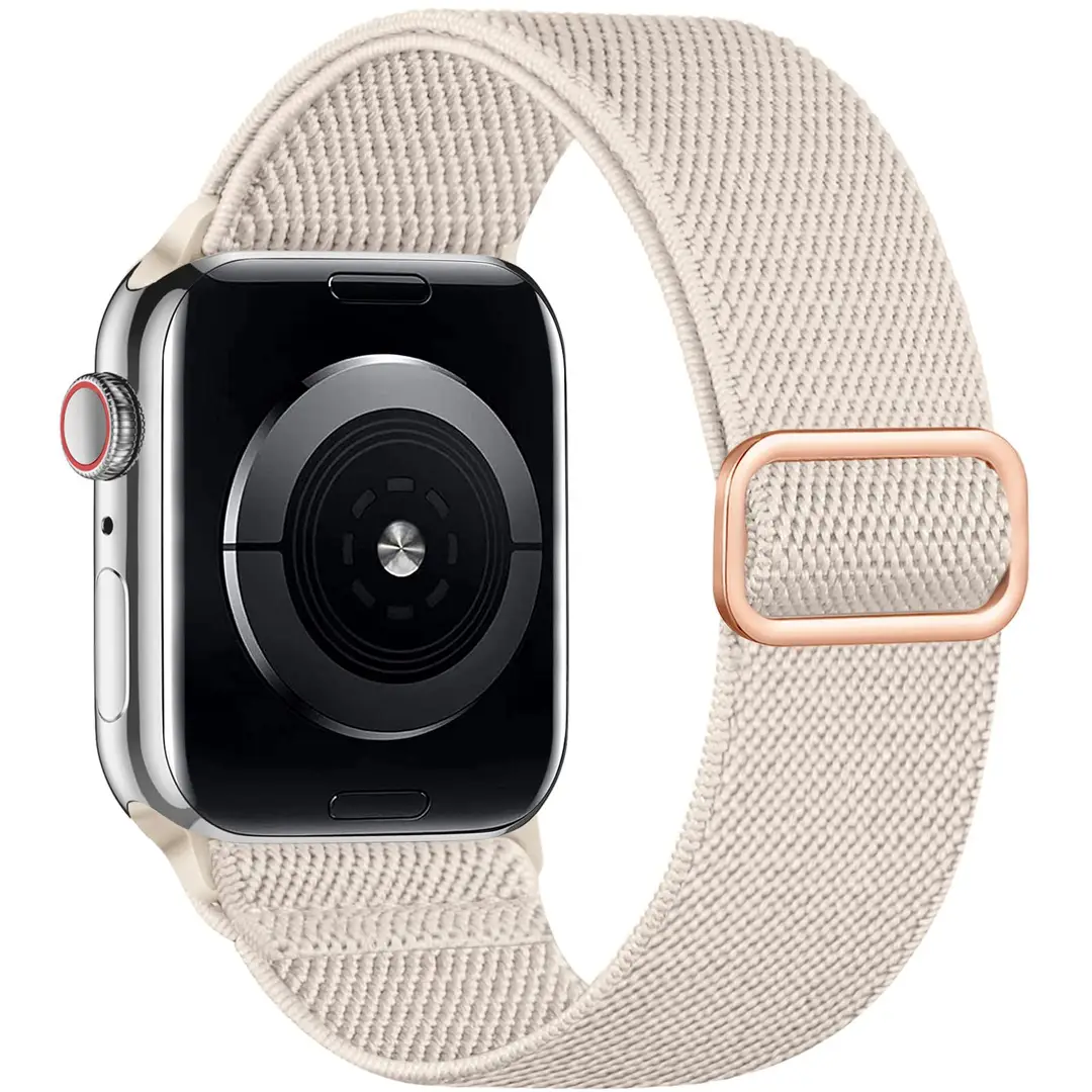 Suitable for Apple Watch Nylon Elastic Strap with Fashionable Parachute Buckle, Versatile and Practical