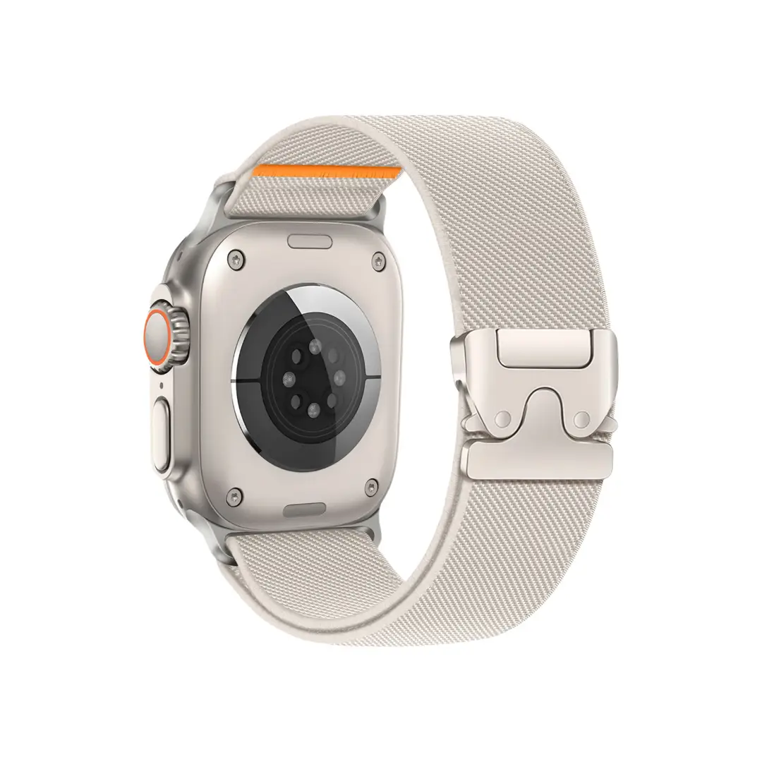 Suitable for Apple Watch Nylon Elastic Strap with Fashionable Parachute Buckle, Versatile and Practical
