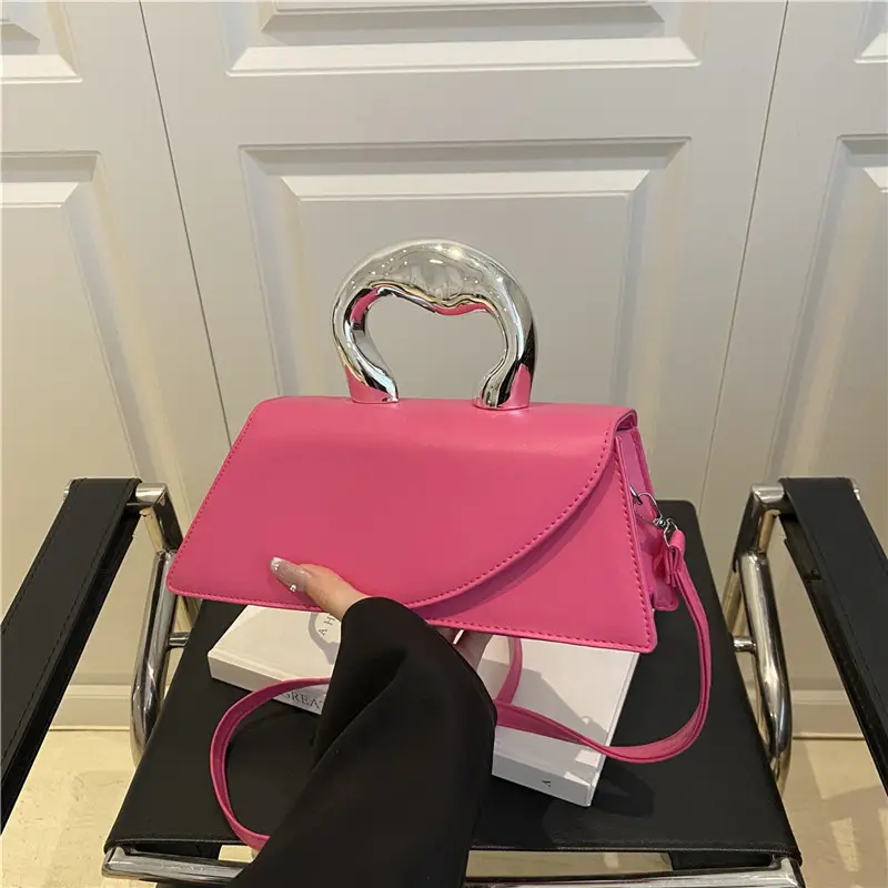 French Style Black Square Crossbody Bag for Women - Image 6