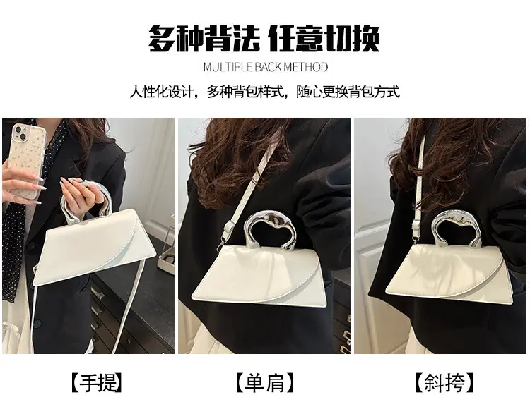 French Style Black Square Crossbody Bag for Women — feature 11
