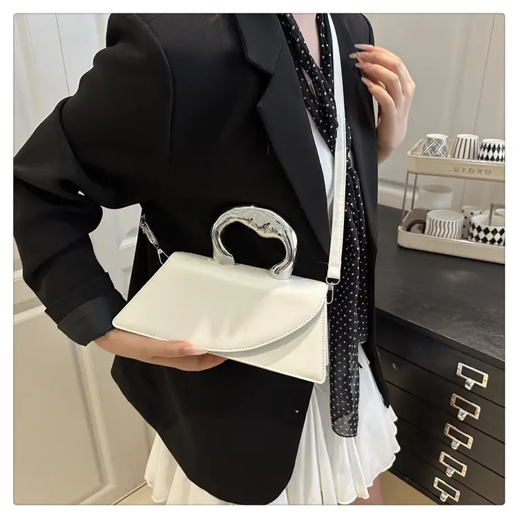 French Style Black Square Crossbody Bag for Women — feature 23