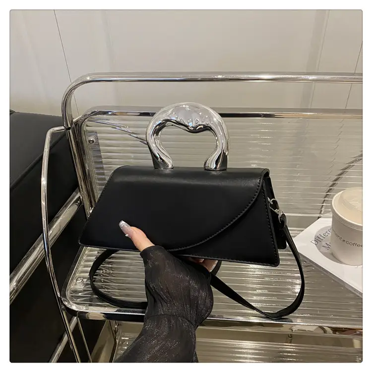 French Style Black Square Crossbody Bag for Women — feature 37
