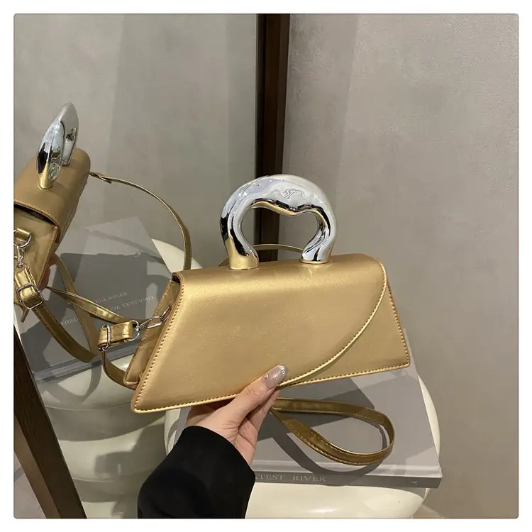 French Style Black Square Crossbody Bag for Women — feature 48