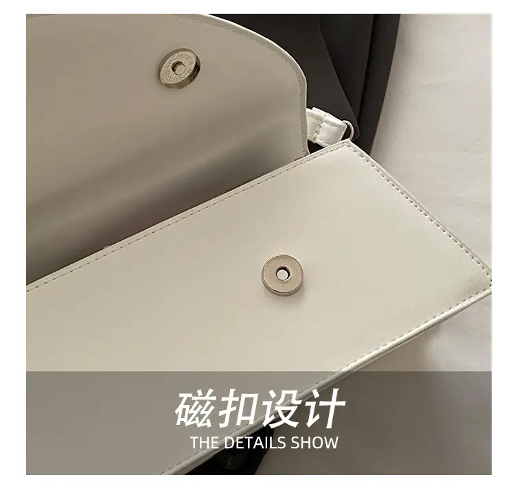 French Style Black Square Crossbody Bag for Women — feature 6