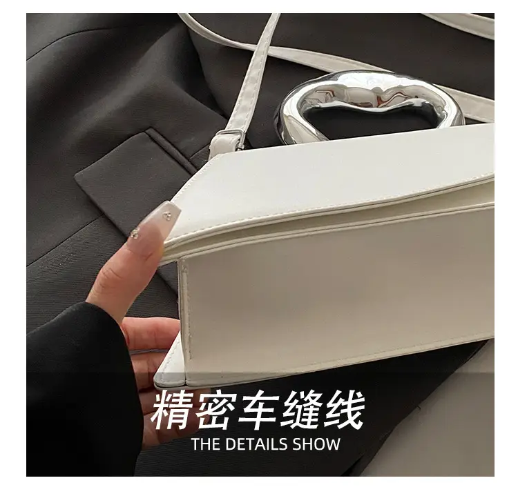 French Style Black Square Crossbody Bag for Women — feature 7