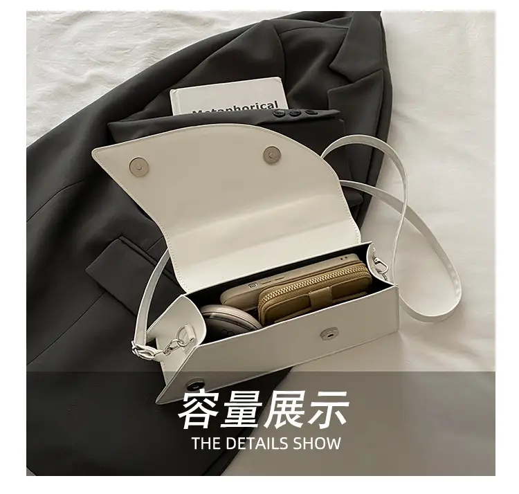 French Style Black Square Crossbody Bag for Women — feature 9