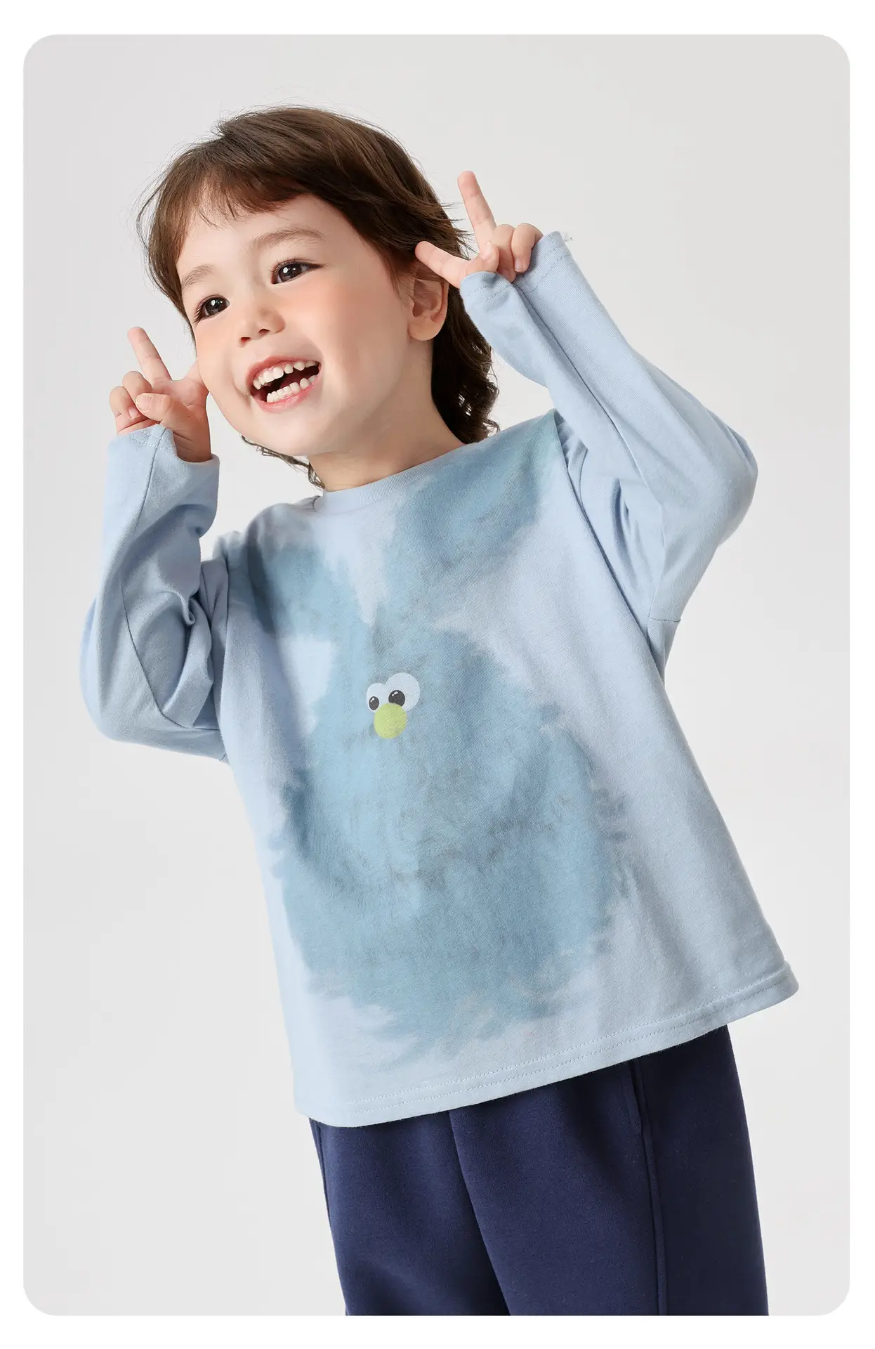 Right European Boys Cotton Long Sleeve T-Shirt Blue 2025 — feature 16