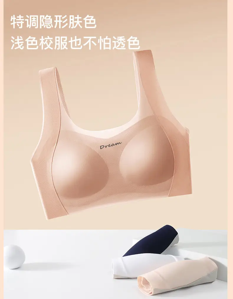 Summer New Style Seamless Bra for Adolescent Girls, Breathable, Comfortable and Skin-Friendly Girls' Underwear, Anti-Bump Vest — feature 8