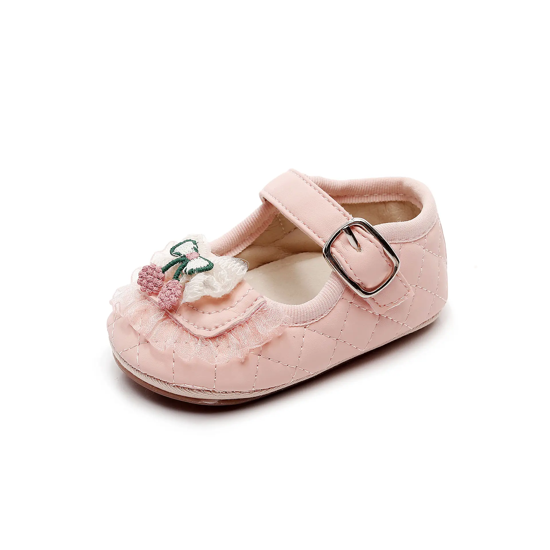 Baby Shoes Pink Bow 0-1 Year Old Cotton Non-Fall