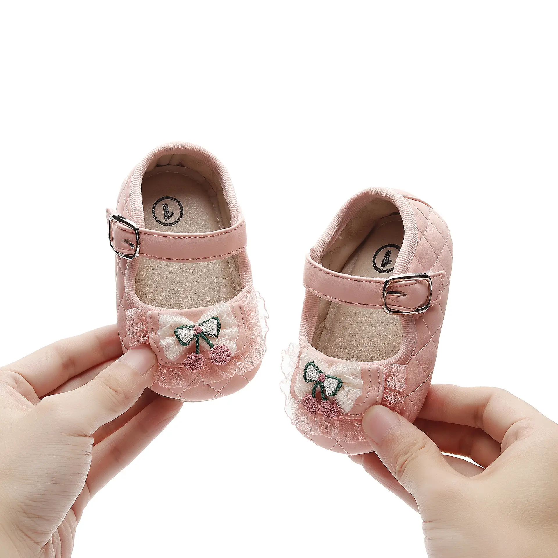 Baby Shoes Pink Bow 0-1 Year Old Cotton Non-Fall