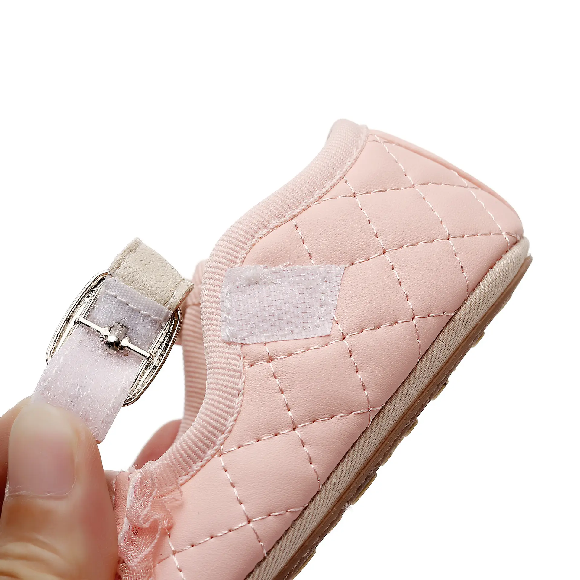 Baby Shoes Pink Bow 0-1 Year Old Cotton Non-Fall — feature 6