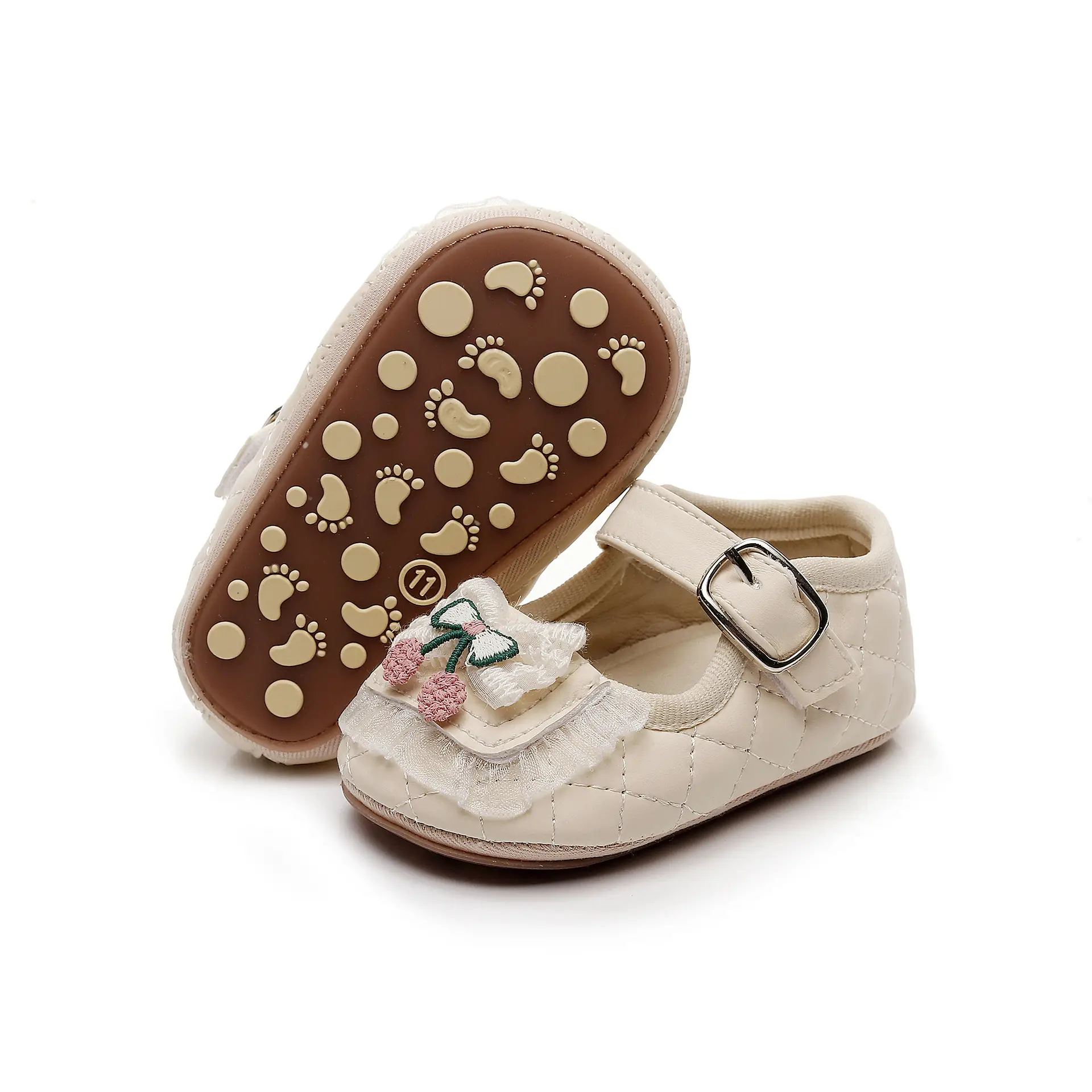 Baby Shoes Pink Bow 0-1 Year Old Cotton Non-Fall