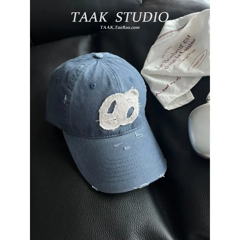Women Distressed Baseball Caps with Duckbill Design - Image 13