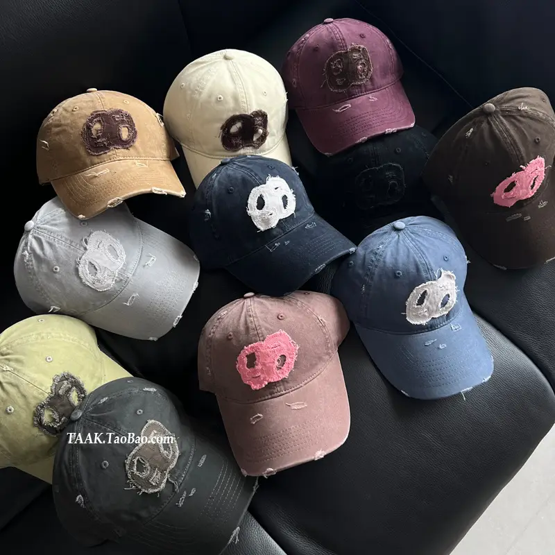 Women Distressed Baseball Caps with Duckbill Design — feature 1