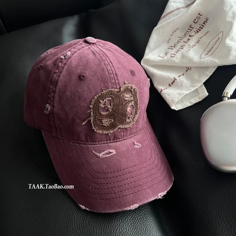 Women Distressed Baseball Caps with Duckbill Design — feature 12