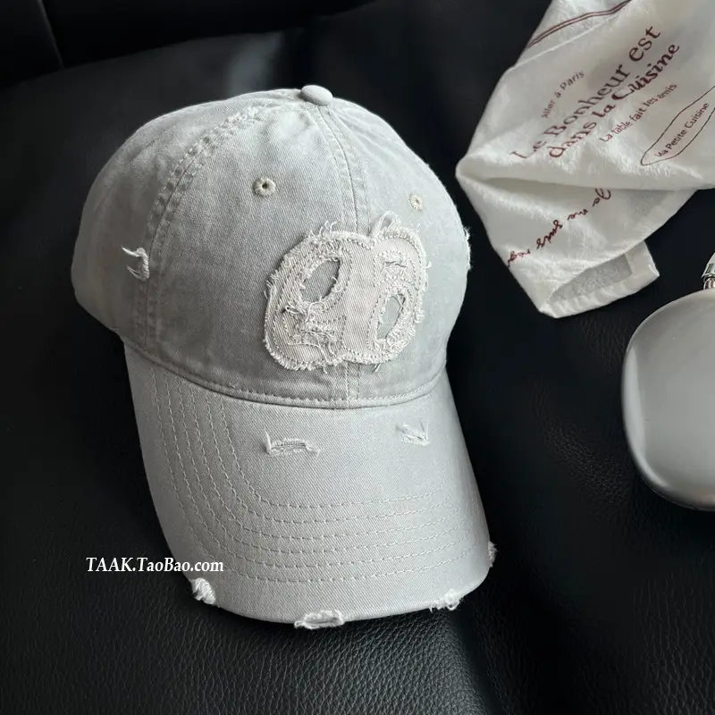Women Distressed Baseball Caps with Duckbill Design — feature 13