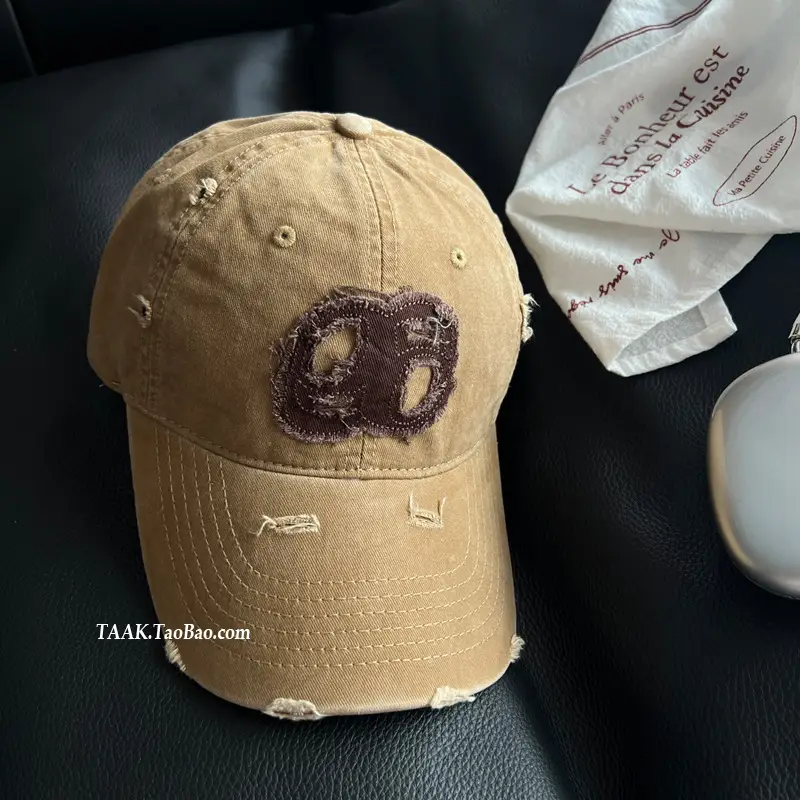 Women Distressed Baseball Caps with Duckbill Design — feature 5