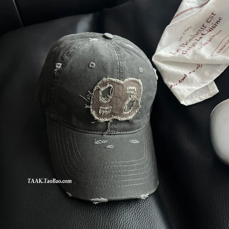 Women Distressed Baseball Caps with Duckbill Design — feature 7