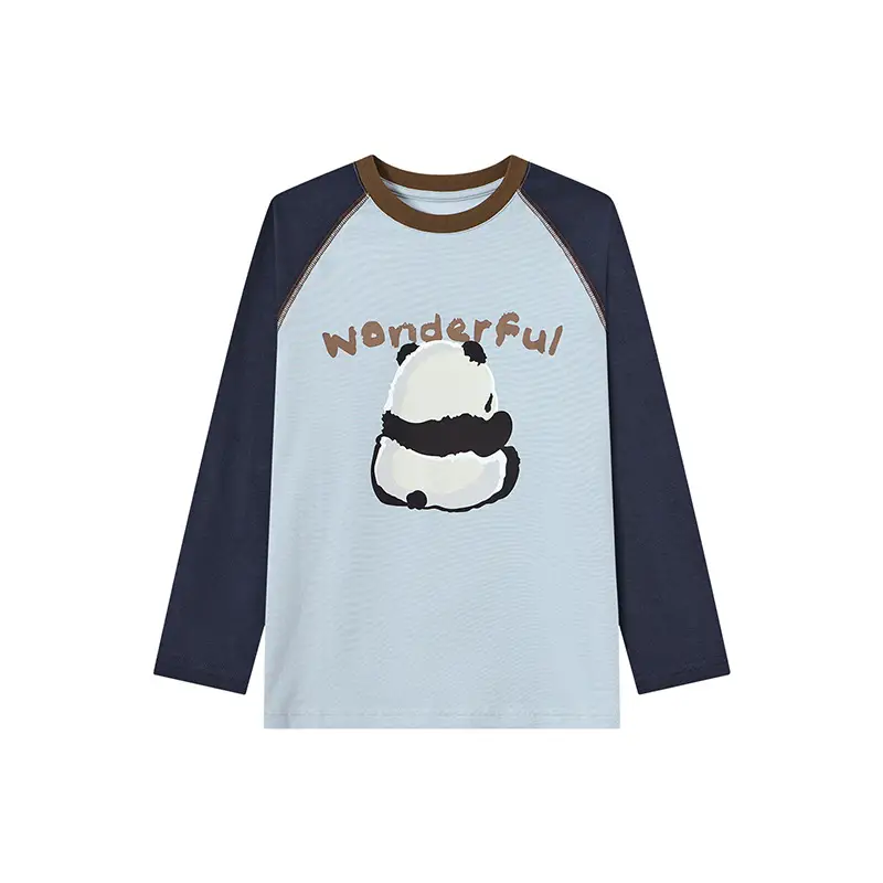 Boys Long Sleeve T-Shirt Panda Print 2026 Spring - Image 8