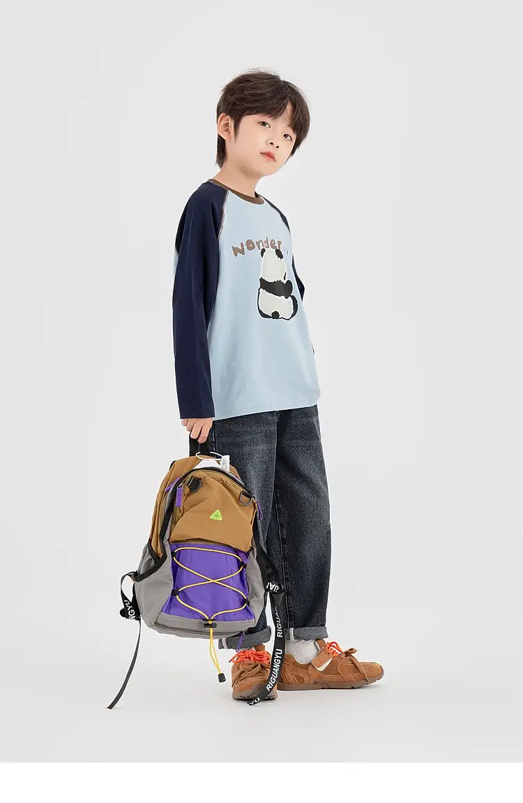 Boys Long Sleeve T-Shirt Panda Print 2026 Spring — feature 26