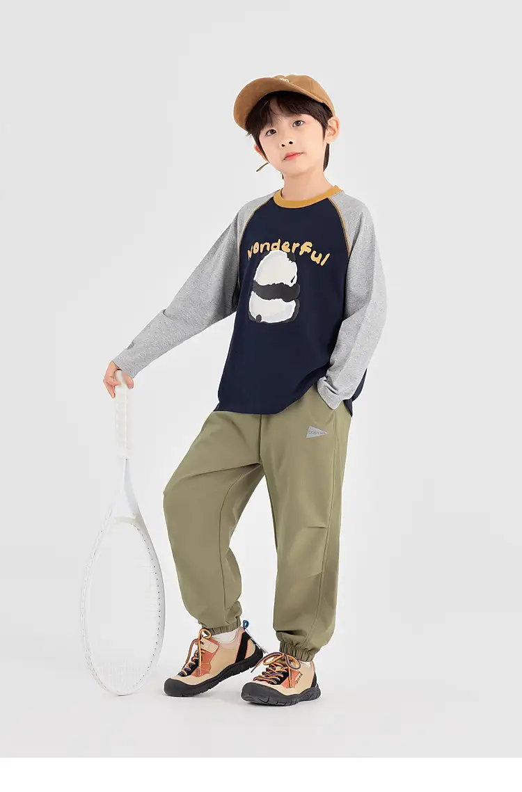 Boys Long Sleeve T-Shirt Panda Print 2026 Spring — feature 41