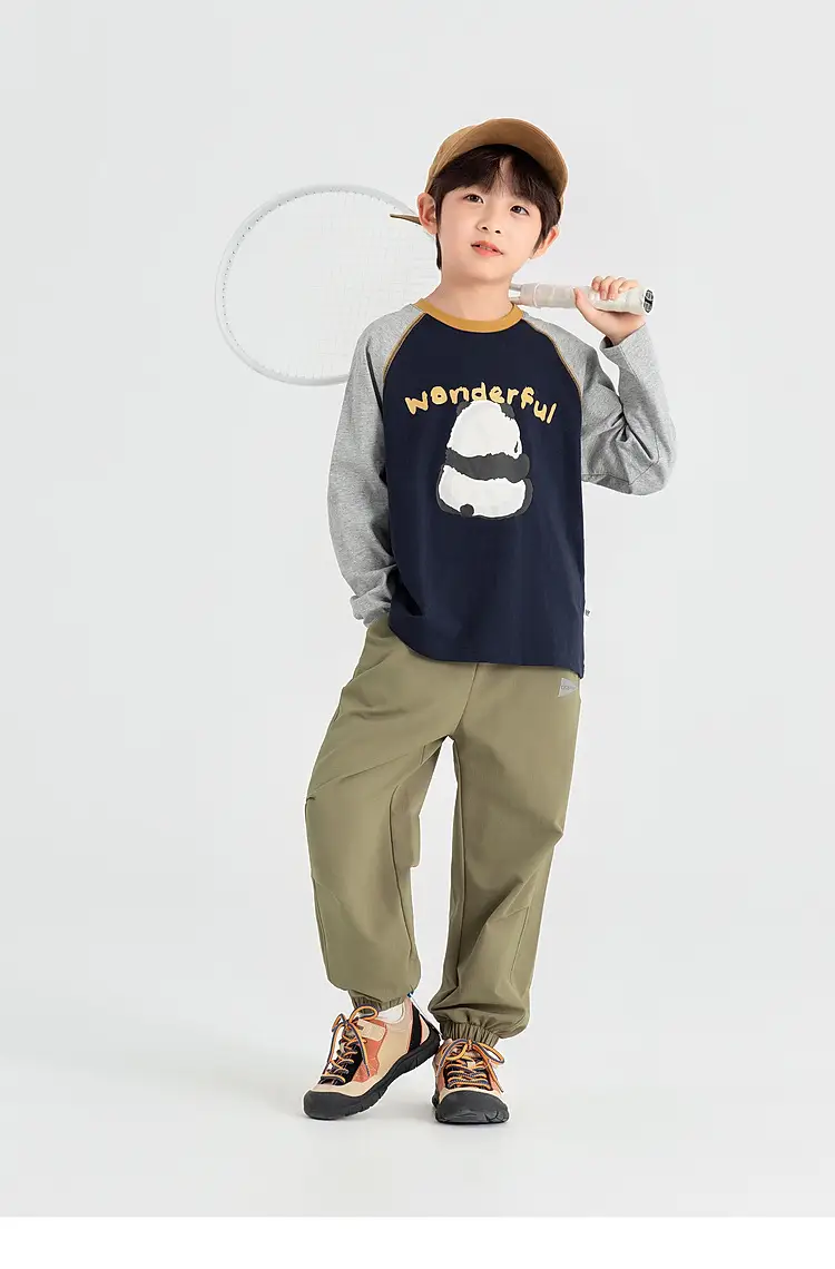 Boys Long Sleeve T-Shirt Panda Print 2026 Spring — feature 42