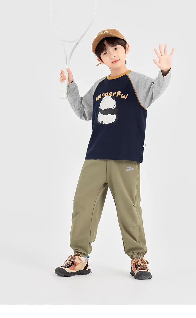 Boys Long Sleeve T-Shirt Panda Print 2026 Spring — feature 45