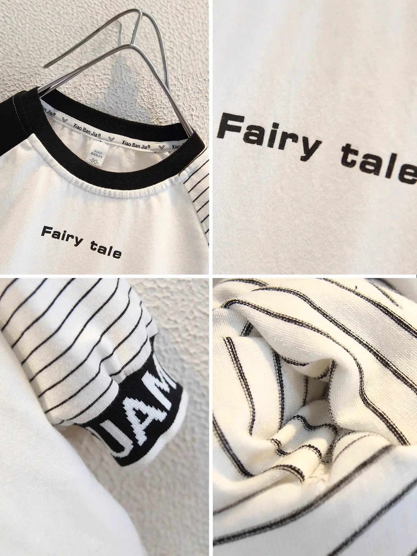 Boys Long Sleeve T-Shirt White Black Autumn 2026 - Image 4