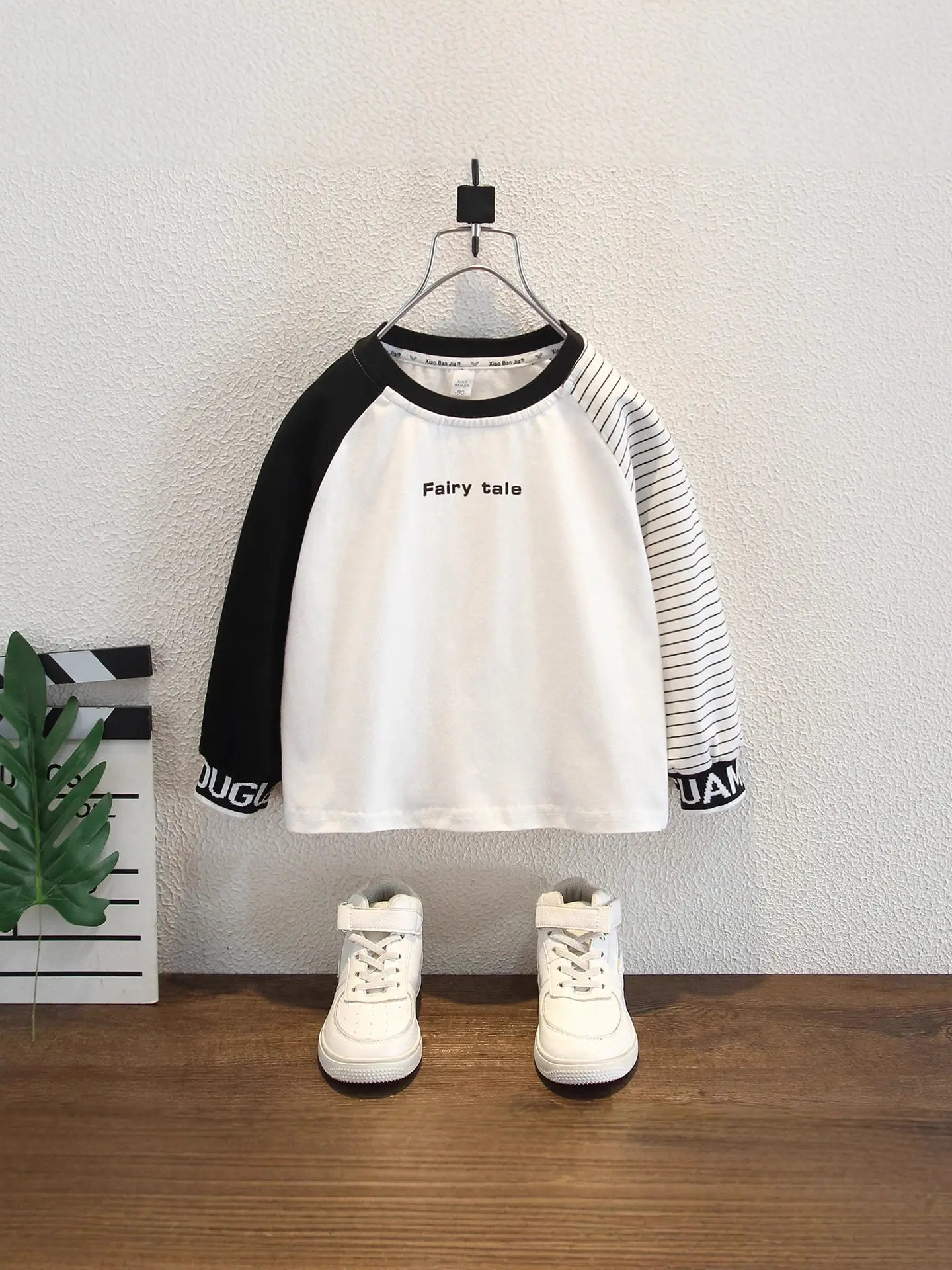 Boys Long Sleeve T-Shirt White Black Autumn 2026 - Image 5