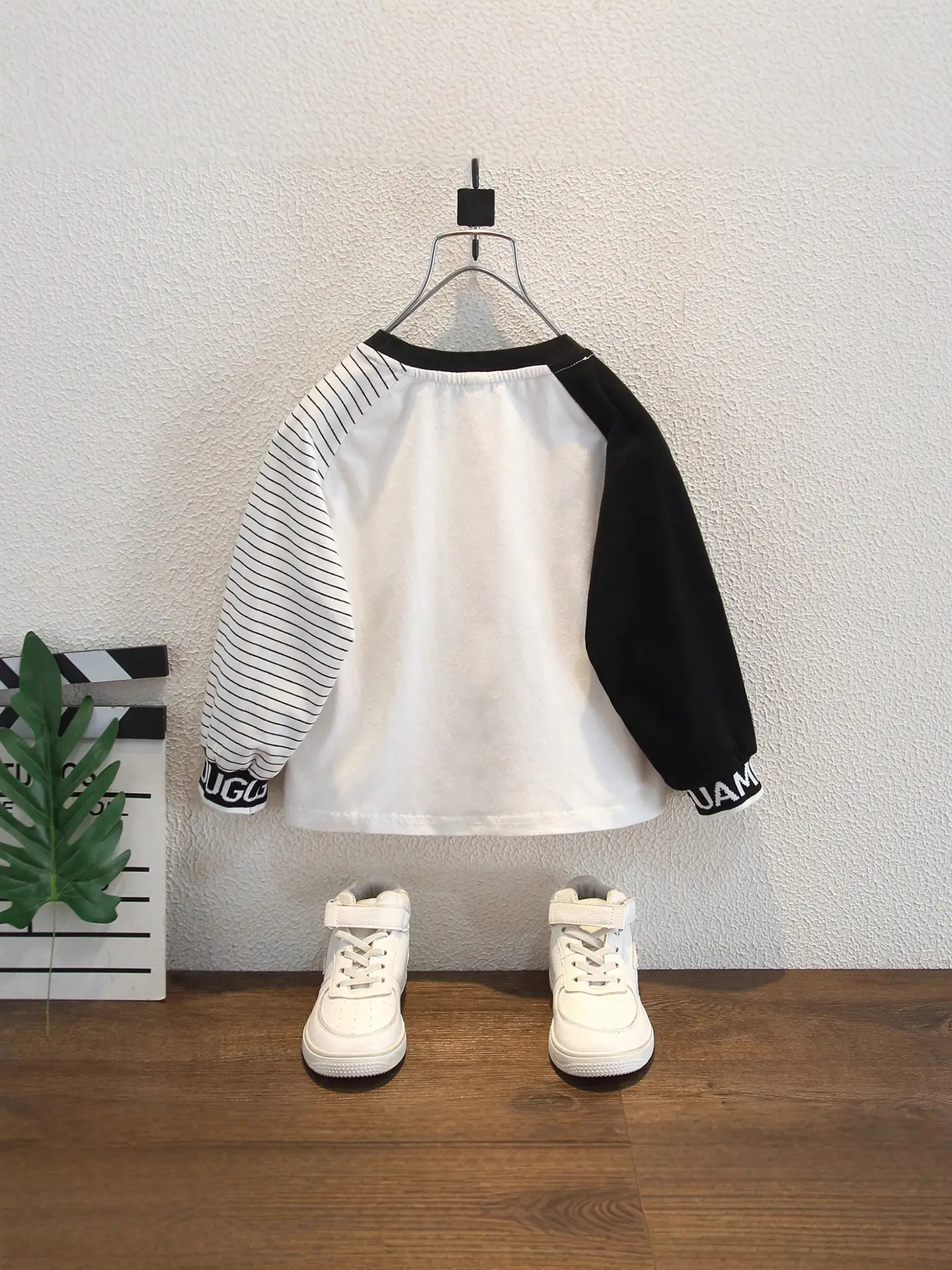 Boys Long Sleeve T-Shirt White Black Autumn 2026 - Image 6