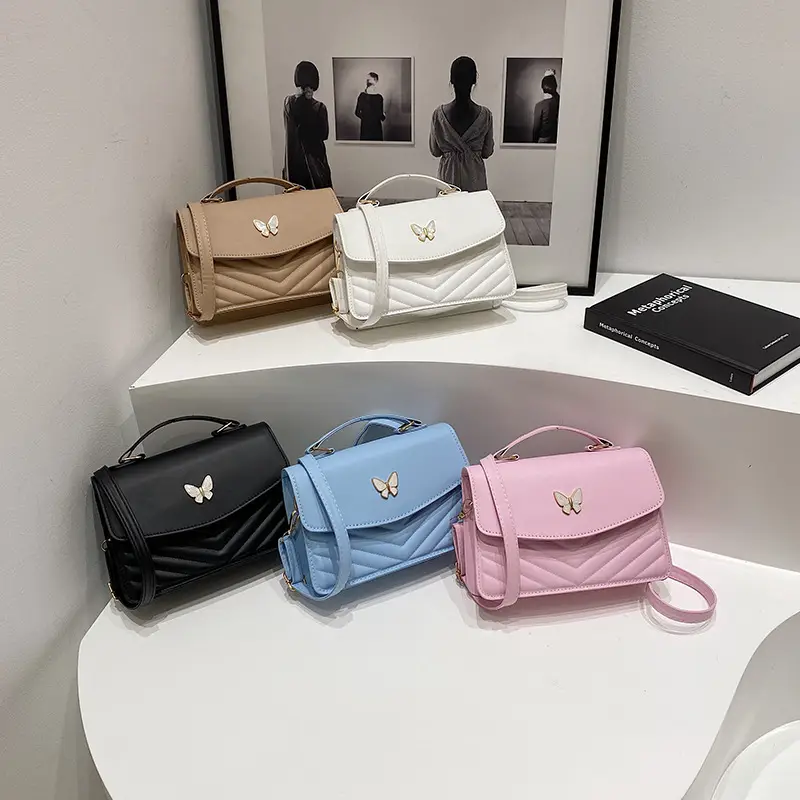 Light Blue Bowknot Butterfly Crossbody Bag for Women - Image 9