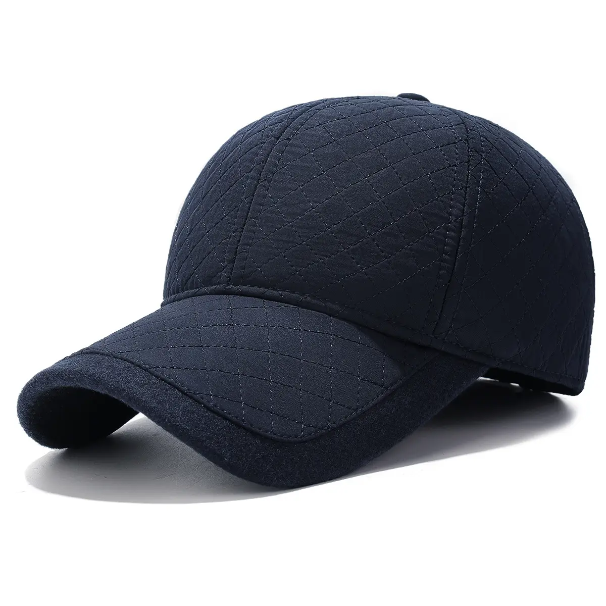 Winter Black Fleece Baseball Cap with Ear Protection - Image 3