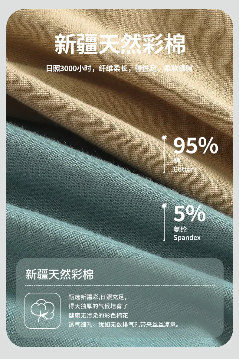 Men Cotton Antibacterial Light Blue Shorts Underwear — feature 6