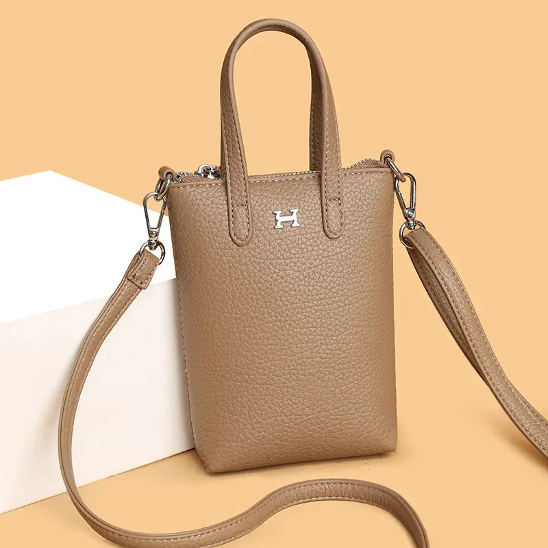 Black Crossbody Phone Coin Bag for Women