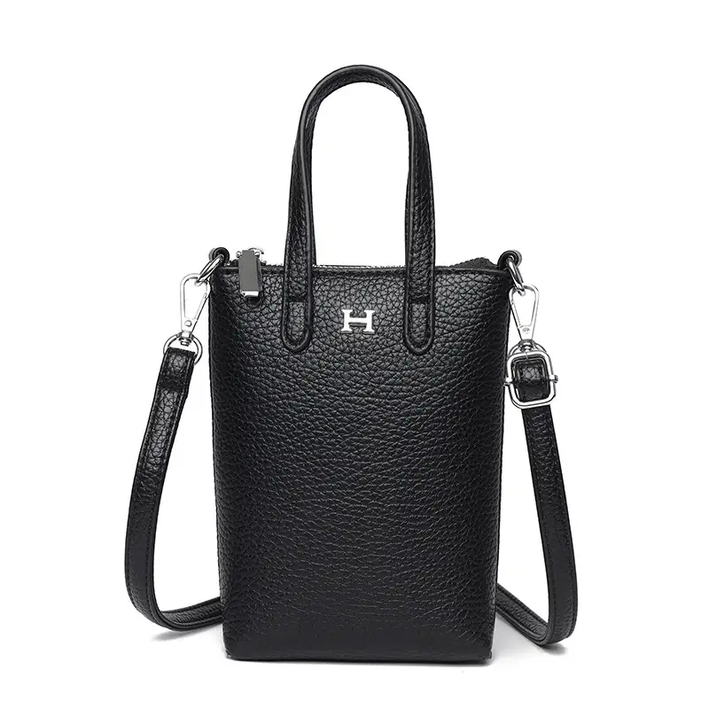Black Crossbody Phone Coin Bag for Women