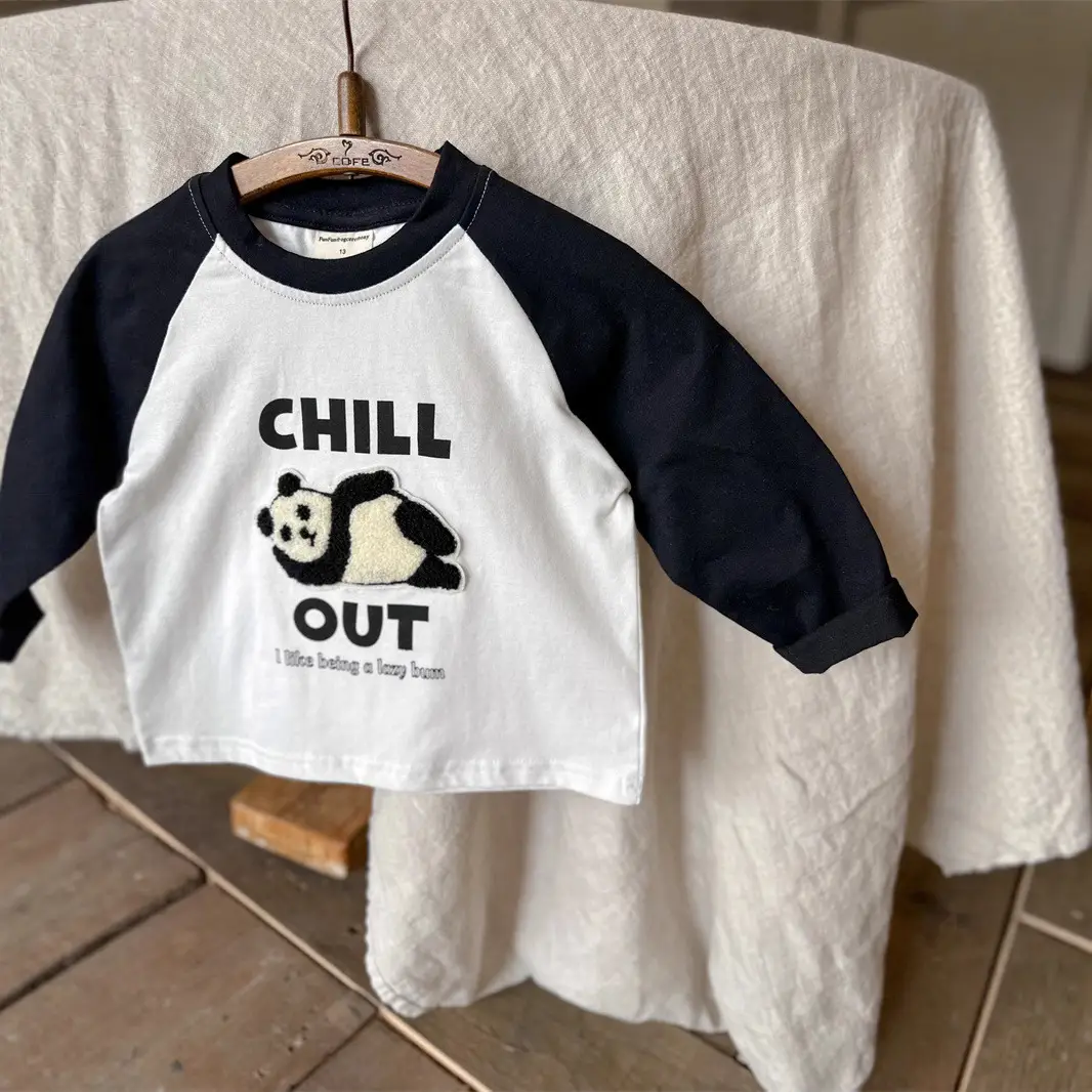 Children Cotton T-Shirt White Black Cartoon Extreme Adventure - Image 12