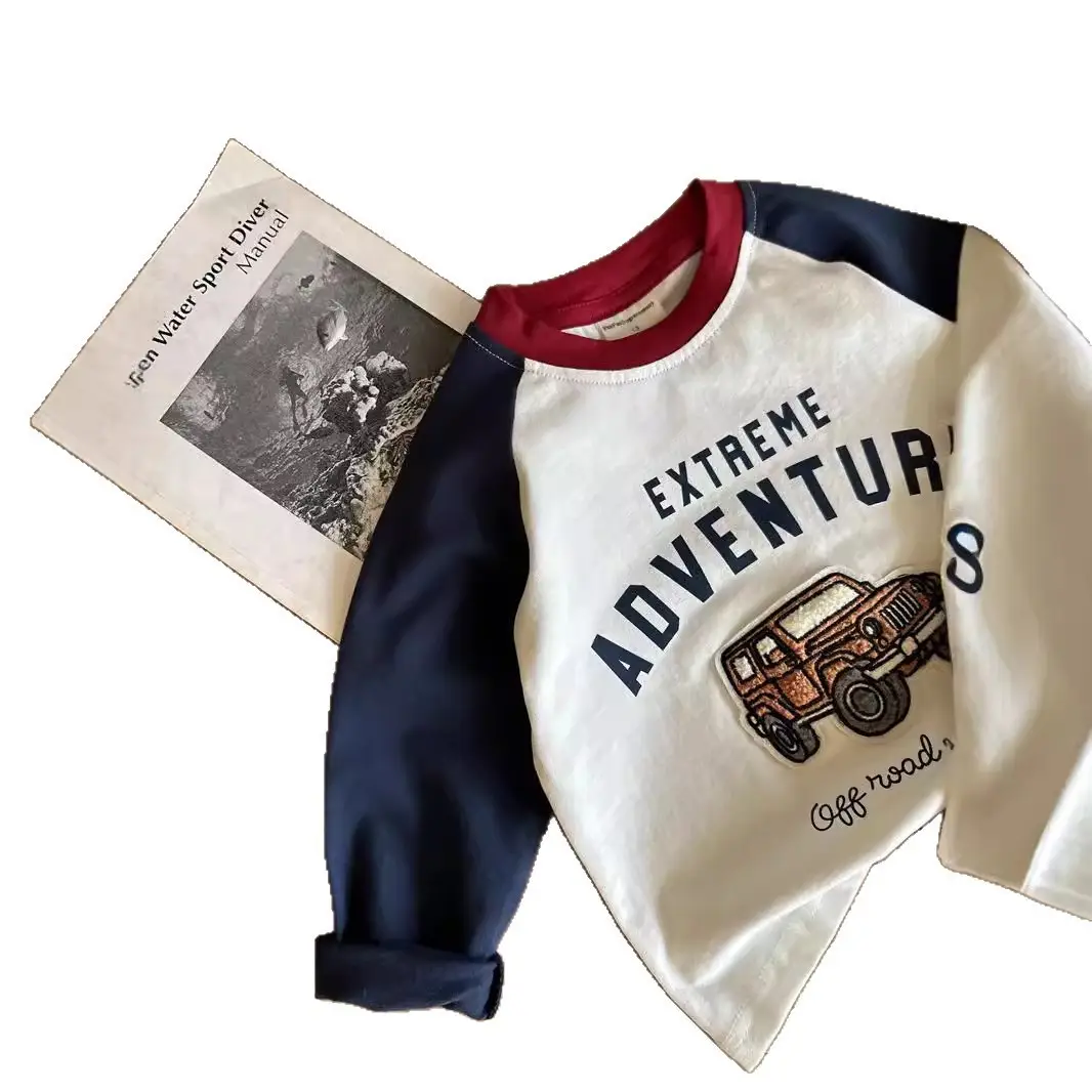 Children Cotton T-Shirt White Black Cartoon Extreme Adventure - Image 13